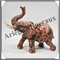 ELEPHANT - LEOPARDITE (Jaspe Lopard) - 160x140x65 mm - 710 grammes - A003