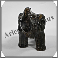 ELEPHANT - LION'S SKIN - 110x75x55 mm - 385 grammes - A001