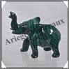 ELEPHANT - MALACHITE - 85x50x35 mm - 150 grammes - P003 Zaïre