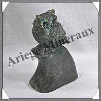 HIBOU - LABRADORITE - 100x65x35 mm - 270 grammes - A002