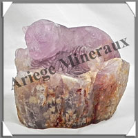 OURS - AMETHYSTE - 140x130x100 mm - 2 880 grammes - A002
