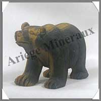 OURS - OEIL DE TIGRE - 90 mm - 160 grammes - C003