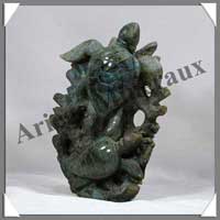 TORTUES Marine (Couple) - LABRADORITE - 155x120 mm - 740 grammes - A001
