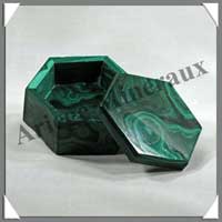 MALACHITE - BOITE Hexagonale - 60x60x30 mm - C004