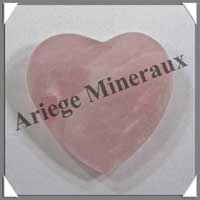 QUARTZ ROSE - Coeur 250 gr - 80x75x25 mm - R001