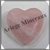 QUARTZ ROSE - Coeur 250 gr - 80x75x25 mm - R001
