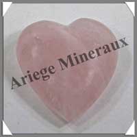 QUARTZ ROSE - Coeur 160 gr - 70x65x20 mm - R002
