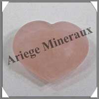 QUARTZ ROSE - Coeur 70 gr - 55x50x15 mm - R003