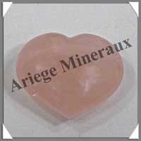 QUARTZ ROSE - Coeur 70 gr - 55x50x15 mm - R003