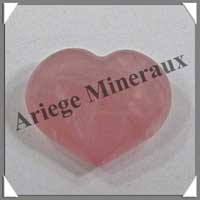 QUARTZ ROSE - Coeur 50 gr - 50x45x20 mm - R004