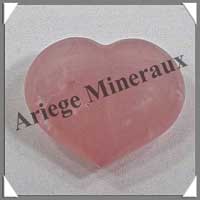QUARTZ ROSE - Coeur 50 gr - 50x45x20 mm - R004
