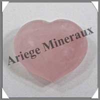 QUARTZ ROSE - Coeur 60 gr - 50x45x25 mm - R005