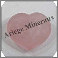 QUARTZ ROSE - Coeur 60 gr - 50x45x25 mm - R005