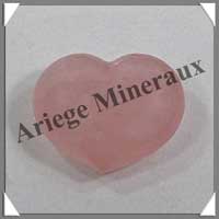QUARTZ ROSE - Coeur 35 gr - 45x40x20 mm - R007