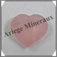 QUARTZ ROSE - Coeur 17 gr - 30x35x10 mm - R008