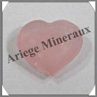 QUARTZ ROSE - Coeur 17 gr - 30x35x10 mm - R008