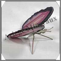 AGATE VIOLETTE - Papillon (Taille 1) - 65x40 mm - 47 grammes - M010