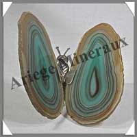 AGATE VERTE - Papillon (Taille 2) - 95x45 mm - 61 grammes - M010