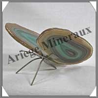 AGATE VERTE - Papillon (Taille 2) - 95x45 mm - 61 grammes - M010