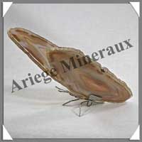 AGATE MARRON - Papillon (Taille 3) - 125x40 mm - 75 grammes - M003