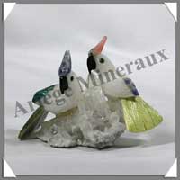 CACATOES Couple - Socle QUARTZ - 40 � 60 mm