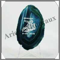 AGATE ZODIAQUE - 03 - GEMEAUX - 76x46 mm - M002
