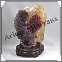 AIGLE - FLUORITE VIOLETTE - 170x150x40 mm - 1460 grammes - A001