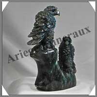AIGLES (Couple) - LABRADORITE - 140x100x40 mm - 540 grammes - A001