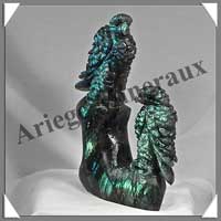 AIGLES (Couple) - LABRADORITE - 140x100x40 mm - 540 grammes - A001