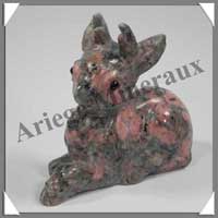 BAMBI - JASPE ROSE - 80x80x35 mm - 199 grammes - A003