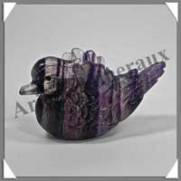 CANARD - FLUORITE VIOLETTE - 80x45x25 mm - 110 grammes - A001