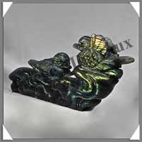 CANARDS (Couple) - LABRADORITE - 190x85x20 mm - 440 grammes - A001