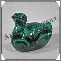 CANARD - MALACHITE - 75x55x30 mm - 215 grammes - P002