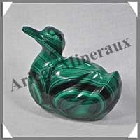 CANARD - MALACHITE - 75x55x30 mm - 215 grammes - P002