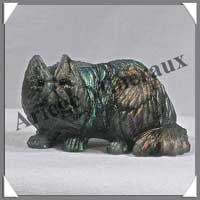 CHAT - LABRADORITE - 65x40x35 mm - 90 grammes - A003