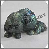 CHAT - LABRADORITE - 60x30x25 mm - 55 grammes - A004