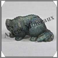CHAT - LABRADORITE - 60x30x25 mm - 55 grammes - A004
