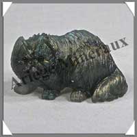 CHAT - LABRADORITE - 55x30x25 mm - 55 grammes - A005