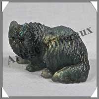 CHAT - LABRADORITE - 55x30x25 mm - 55 grammes - A005