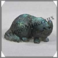 CHAT - LABRADORITE - 50x30x25  mm - 45 grammes - A006
