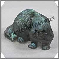 CHAT - LABRADORITE - 50x30x25  mm - 45 grammes - A006
