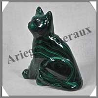 CHAT - MALACHITE - 75x65x35 mm - 218 grammes - P002