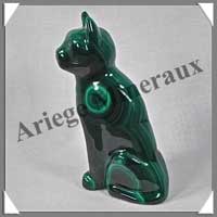 CHAT - MALACHITE - 90x45x25 mm - 205 grammes - P003