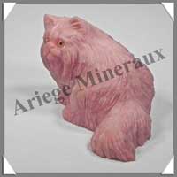 CHAT Persan - OPALE ROSE - 95x60x50 mm - 251 grammes - A001