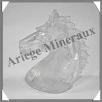 CHEVAL (Tte) - CRISTAL DE ROCHE - 95x85x40 mm - 227 grammes - A001