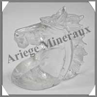 CHEVAL (Tte) - CRISTAL DE ROCHE - 85x80x35 mm - 200 grammes - A002
