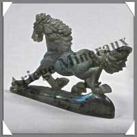 CHEVAL - LABRADORITE - 125x80x20 mm - 135 grammes - A001