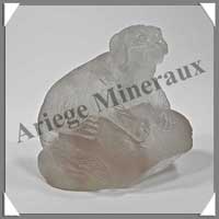 CHIEN - CRISTAL de ROCHE - 85x75x50 mm - 270 grammes - A001