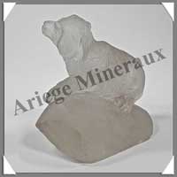 CHIEN - CRISTAL de ROCHE - 85x75x50 mm - 270 grammes - A001