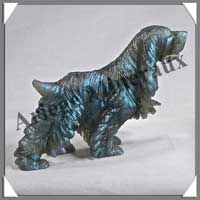 CHIEN - LABRADORITE - 115x85x25 mm - 170 grammes - A001